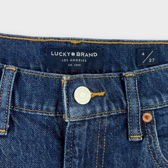 Lucky Brand Relaxed Stovepipe Jeans Floral Hand Painted Customized Size 4/27 - Picture 3 of 12